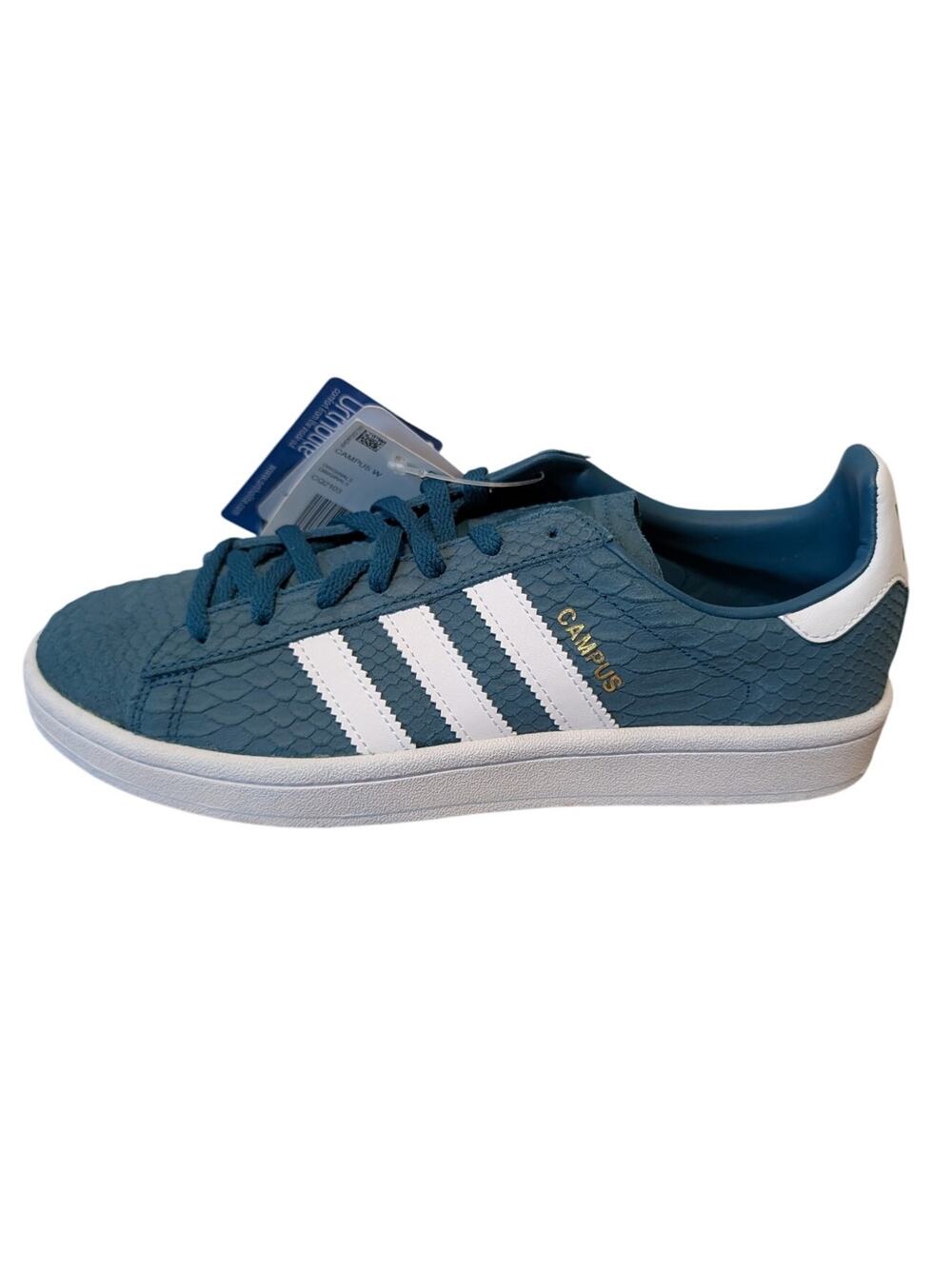 adidas Originals Campus W Petrol Night Teal Snake Shoes CQ2103 Women Size 8.5 - Picture 1 of 10
